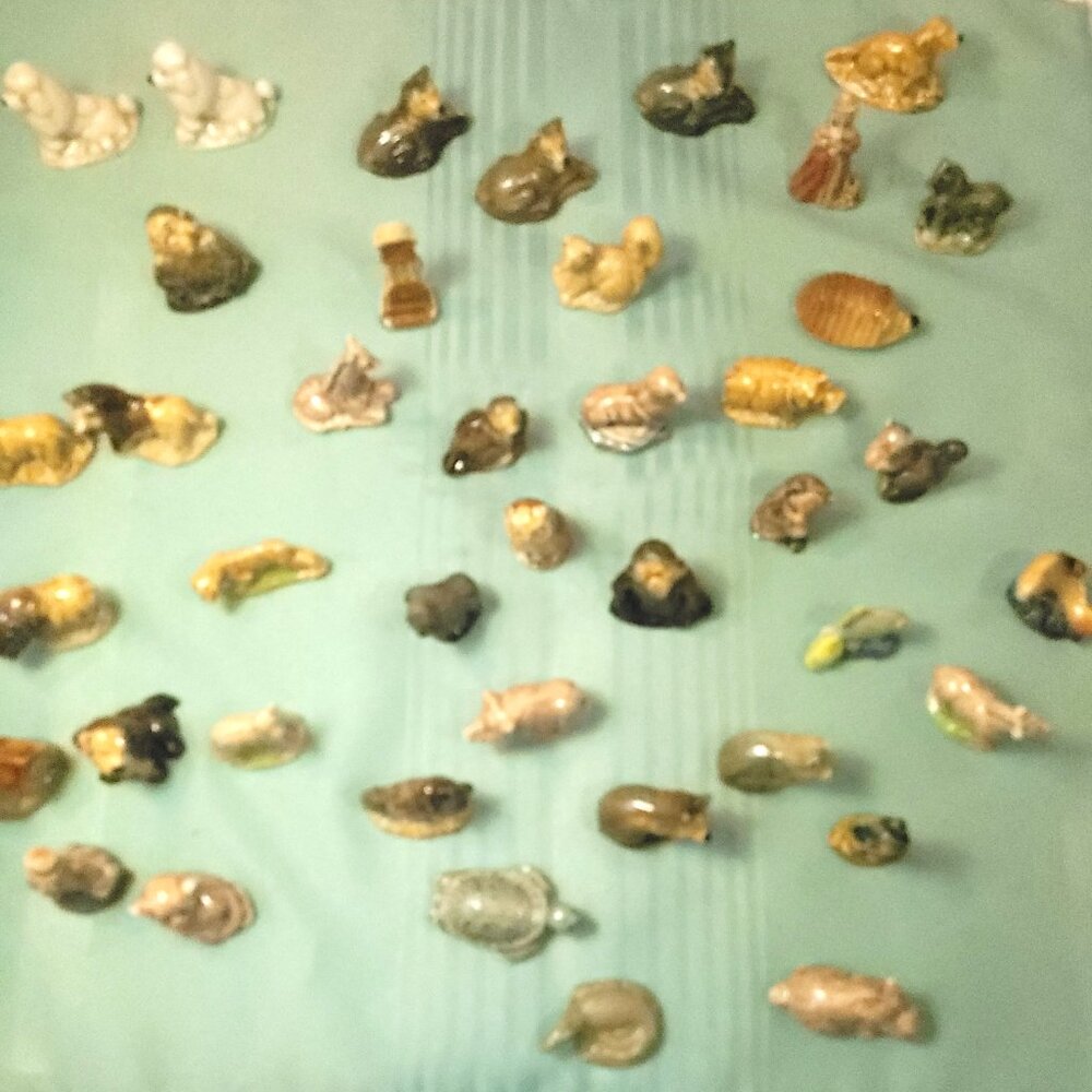 Huge Lot 41 Vintage Wade Whimsies Red Rose Tea Figurines Canada Series 1 & 2